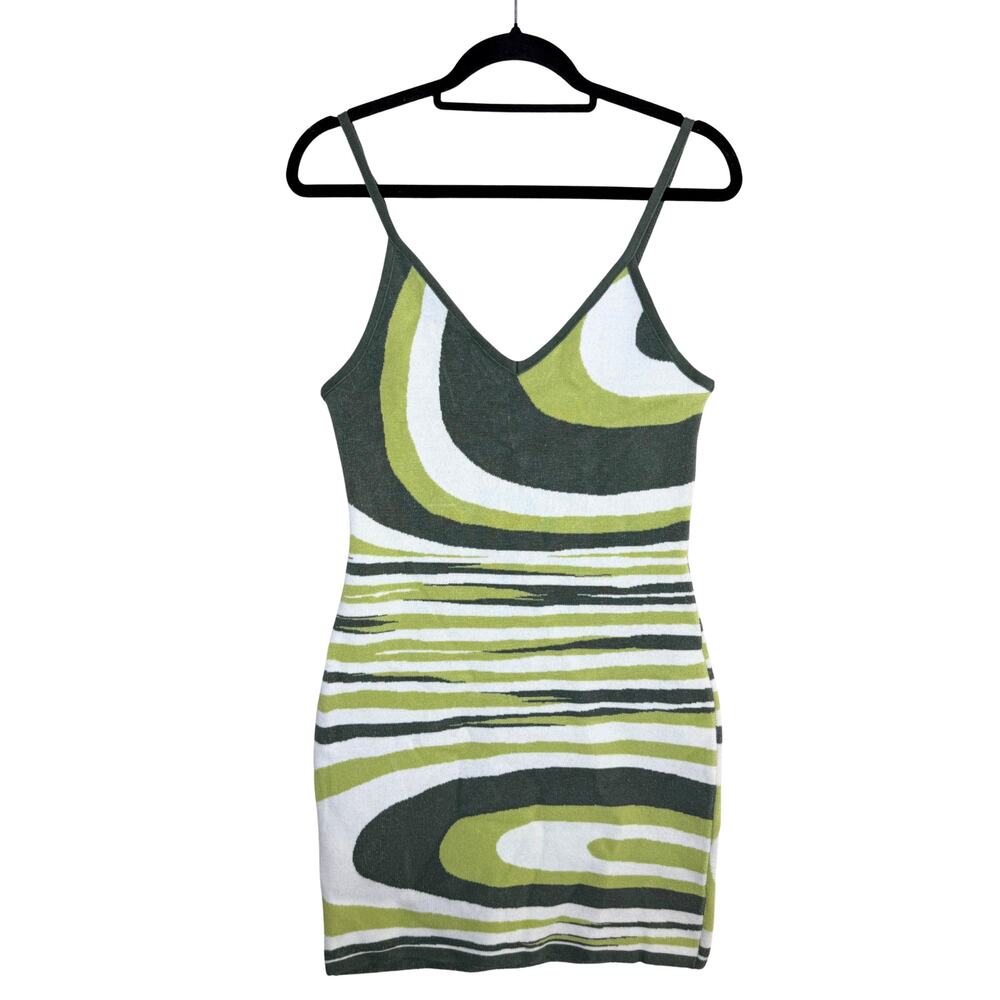 Nectar Bodycon Mini Dress Size Medium Large Y2K Festival Clubwear Mod Retro Rave
